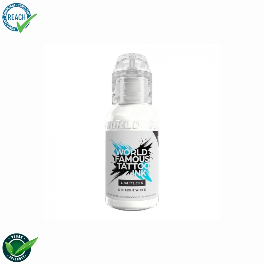 Encre Tatouage Blanche - World Famous Tattoo Ink Limitless Straight White - Melange pour le tatouage REACH