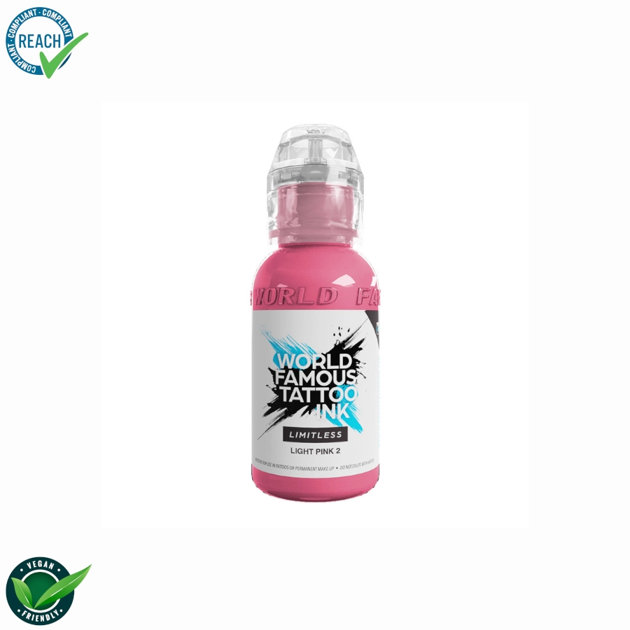[ki_world_limitless_light_pink_2-LTLP21] Encre Tattoo Rose - World Famous Ink Limitless Light Pink 2 - Melange pour le tatouage REACH 30ml