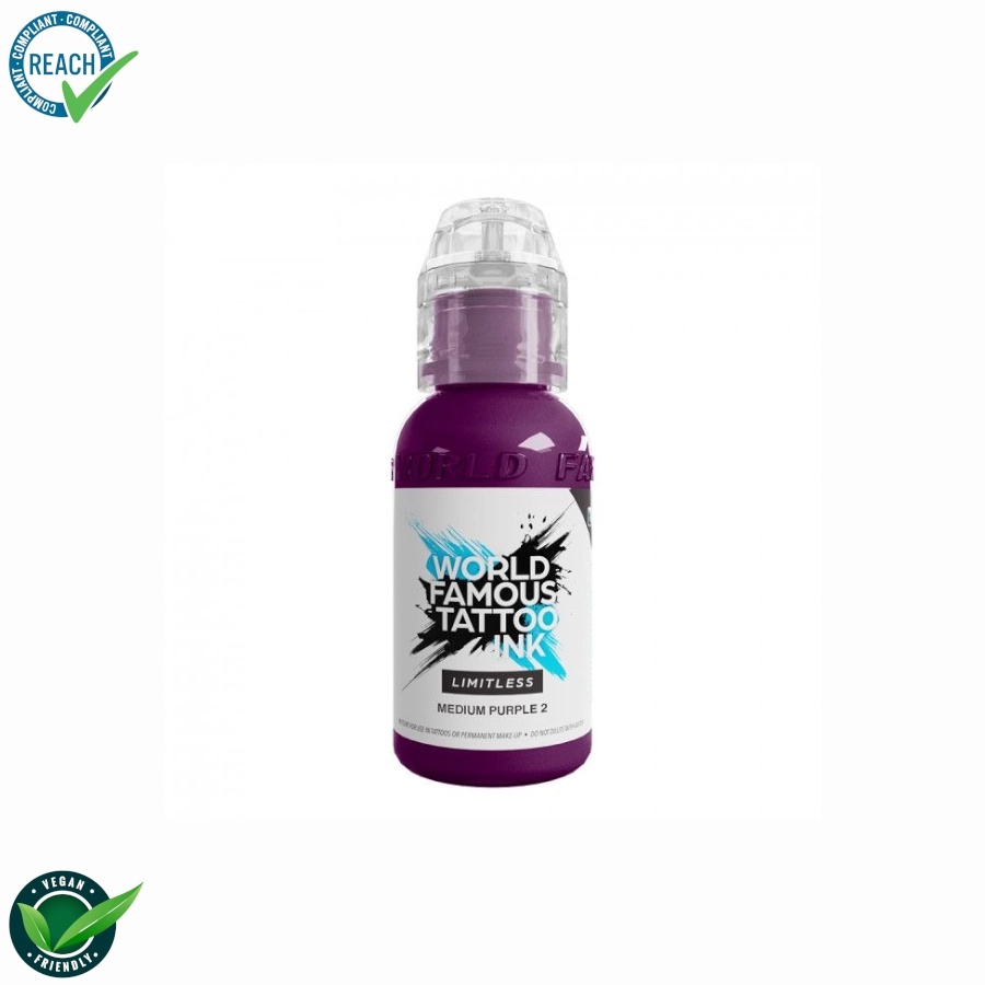 [ki_world_limitless_medium_purple_2-ltmpu21] Encre Tattoo Violet - World Famous Medium Purple 2 - Melange pour le tatouage encre REACH 30 ml