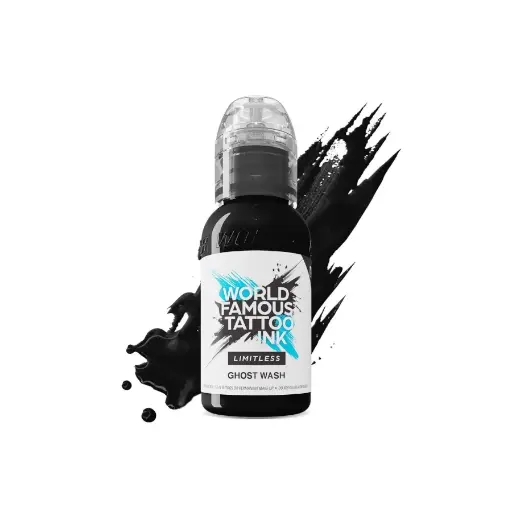 Encre Tattoo Greywash - World Famous Ink Limitless Ghost Wash - Melange pour le tatouage encre reach