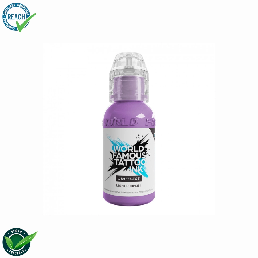 [ki_world_limitless_light_purple_1] Encre Tattoo Violet - world Famous Ink Limitless Light Purple 1 - Melange pour le tatouage encre REACH 30 ml