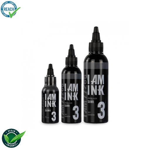 I Am Ink #3 Black Sumi - Mélange pour le tatouage encre REACH