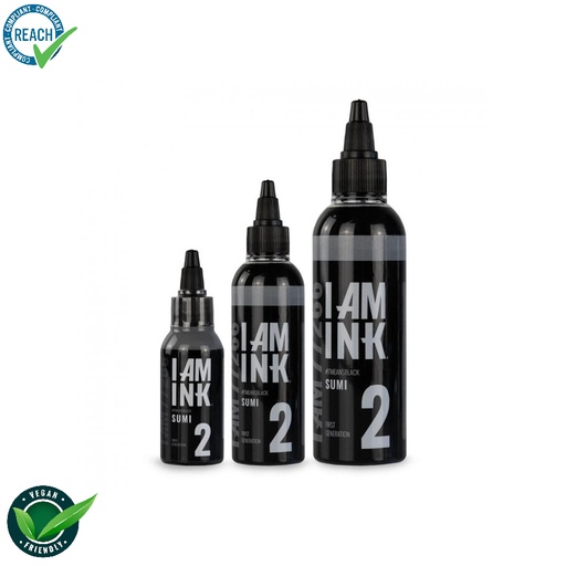 Encre I Am Ink #2 Black Sumi - Mélange pour le tatouage REACH