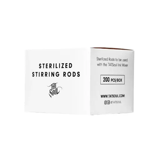 [b_tatsoul_tige_melangeur-780475] Mélangeur Tattoo - Tatsoul Sterilized Stirring Rods - Boîte de 200 tiges stériles pour mélangeur d'encre de tatouage*