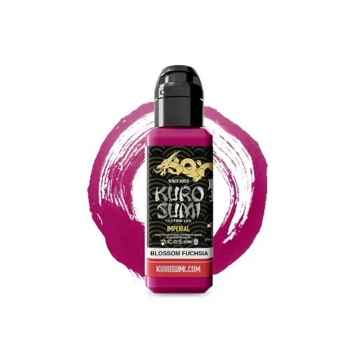 [ki_REACH_encre_kuro_blossom_fuchsia-IMNZBF1.5-S] Encre Tatouage Rose - Kuro Sumi Impérial Blossom Fuchsia - Mélange pour le tatouage reach 44 ml*