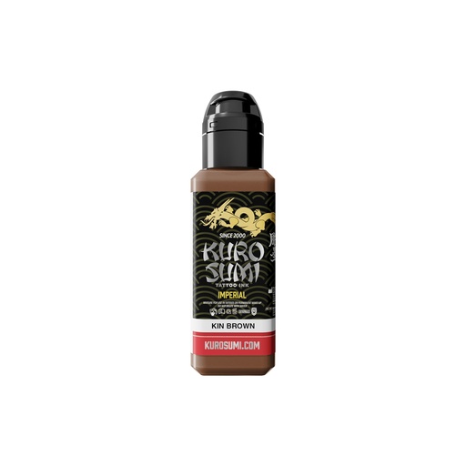 [ki_encre_kuro_kin_brown-IMNZKB1.5] Encre Tatouage Marron - Kuro Sumi Impérial Tattoo Ink Kin Brown - Mélange pour le tatouage REACH 44 ml