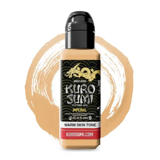 [ki_encre_kuro_warm_skin_tone-IMNZWS1.5] Encre Tatouage Marron - Kuro Sumi Impérial Tattoo Ink Warm Skin Tone - Mélange pour le tatouage REACH 44 ml