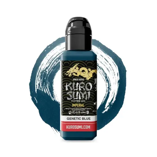 [ki_encre_kuro_genetic_blue-IMNZGB1.5-S] Encre Tatouage Bleue - Kuro Sumi Imperial Genetic Blue - Mélange pour le tatouage REACH 44 ml*
