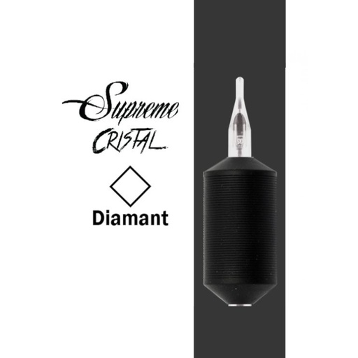 Tubes Supreme Cristal Diamant - Tubes stériles transparents avec grip en silicone pour aiguilles traditionnelles de tatouage