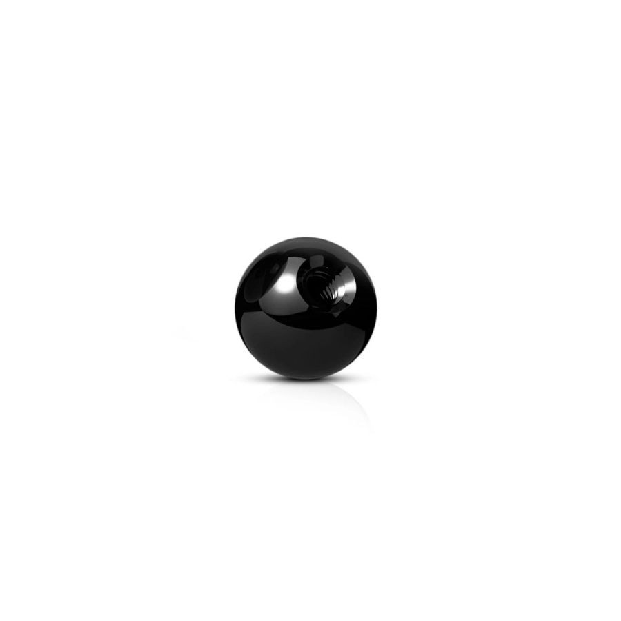 Piercing Bille - Acier 316L Noir - Bille noire avec pas de vis externe
