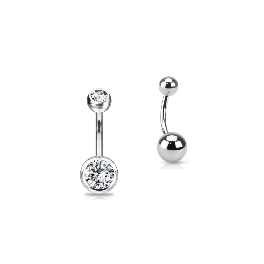 Piercing Banane - Titane Stérile - Piercing en titane avec ou sans strass gamme itc