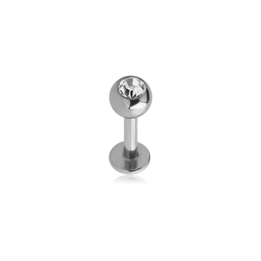 Piercing Labret Sterile - Piercing en titane sterile avec bille strass