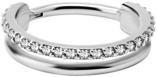 ANNEAU A CHARNIERE AVEC STRASS SWAROVSKI ZIRCONIA