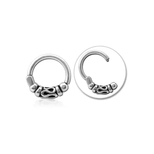 Anneau à charnière acier 316L style bali 3