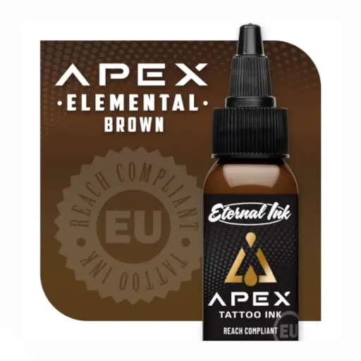 [b_eternal_apex_elemental_brown-800216] Encre Tattoo Marron - Eternal Ink Apex Elemental Brown - Mélange pour le tatouage encre reach 30 ml