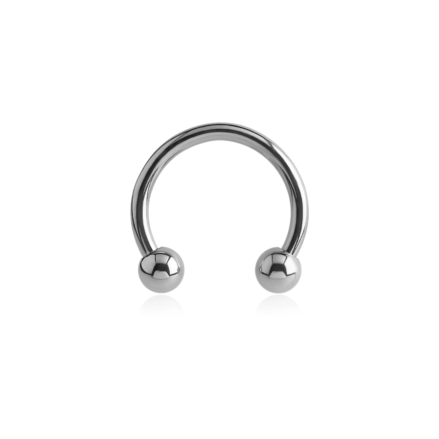 Piercing Fer à Cheval - Titane G23 Stérile - Barbell circular avec pas de vis externe et bille*