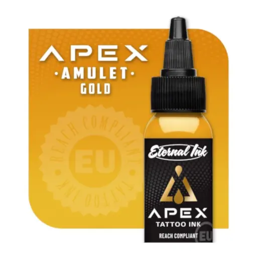 [b_eternal_apex_amulet_gold-800215] Encre Tattoo Jaune - Eternal Ink Apex Amulet Gold - Mélange pour le tatouage encre reach 30 ml*