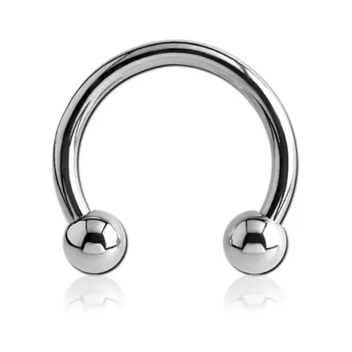 Piercing Fer A Cheval - Acier Gamme Itc - Barbell circular en acier chirurgical avec bille*