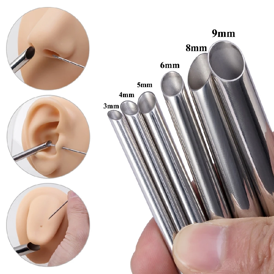 Accessoire Piercing - Tube Receveur Inox - Tube de guidage ou canule en inox pour le piercing*