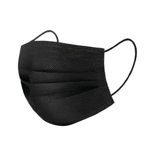 [ki_masque_noir-BLKI-FM50-COVERS] Protection Tattoo - Black Line Face Masks - Boite de 50 masque jetable noir pour pierceur et tatoueur*