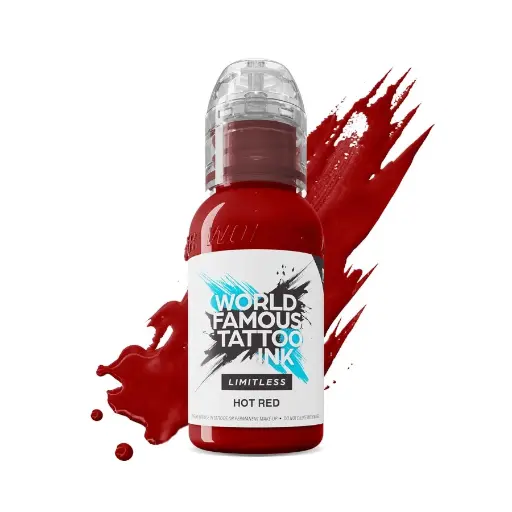 [ki_encre_world_hot_red-LTHR1-S] Encre Tattoo Rouge - World Famous Ink Limitless Hot Red - Melange pour le tatouage REACH 30 ml