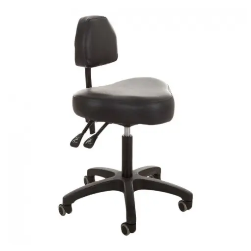 [tl_chaise_tat_tach_noir] Chaise Tattoo - Tat Tech Artist Chair Black - Chaise pour artiste tatoueur sur roulette*