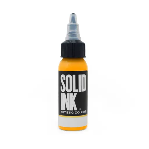 [-700115] Encre Entrainement Tattoo Jaune - Solid Ink El Dorado - Encre artistique pour l'entrainement au tatouage NON REACH 30 ml