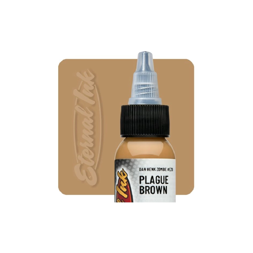 [eternal_zombie_colours_plague_brown] Eternal Ink Zombie Colours Plague Brown - Encre artistique pour entrainement tatouage NON REACH