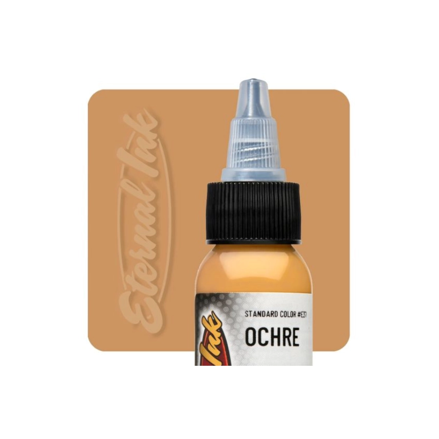 Encre Tattoo Marron - Eternal Ink Ochre - Encre artistique pour entraînement tatouage non reach
