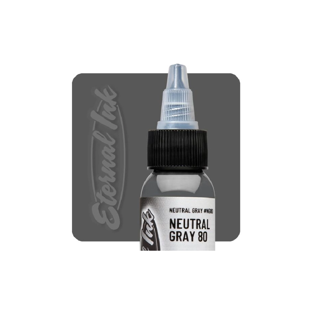 Encre Eternal Ink Neutral Gray 80% - Encre artistique pour entrainement tatouage NON REACH