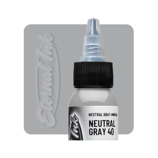 Encre Entrainement Tattoo Greywash - Encre Eternal Ink Neutral Gray 40% - Encre artistique pour entrainement au tatouage NON REACH*