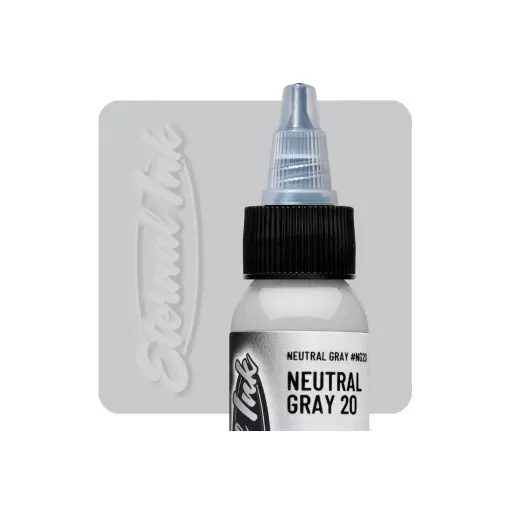 Encre Entrainement Tattoo Grise - Encre Eternal Ink Neutral Gray 20% - Encre artistique pour entrainement au tatouage NON REACH*