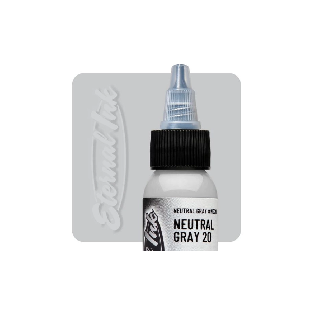 Encre Eternal Ink Neutral Gray 20% - Encre artistique pour entrainement tatouage NON REACH