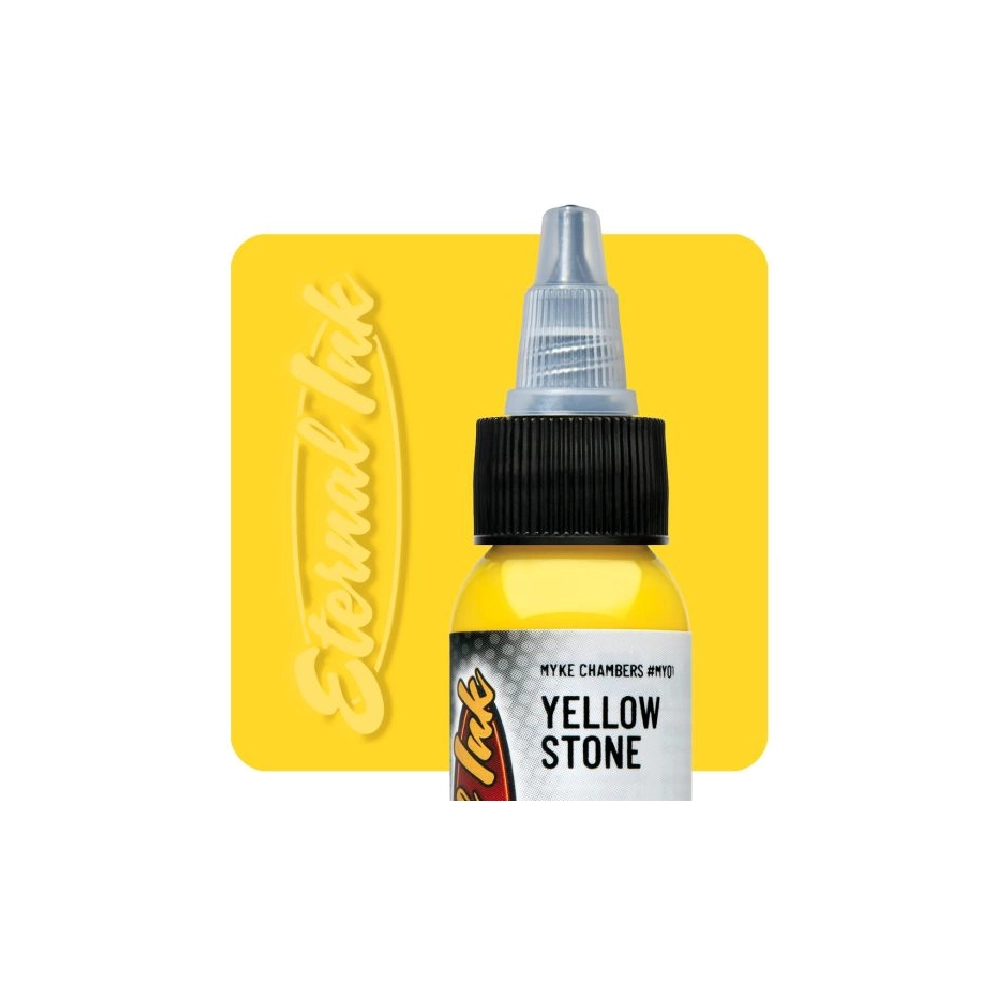 [b_eternal_myke_chamber_yellow_stone] Eternal Ink Myke Chambers Yellow Stone - Encre artistique pour entraînement tatouage NON REACH