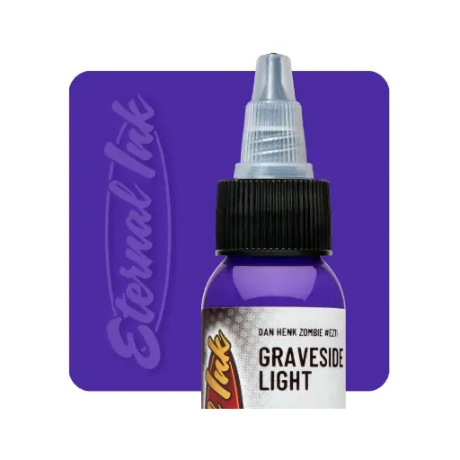 [B_NON_REACH_encre_eternal_graveside_light] Encre Entrainement Tattoo Bleue - Eternal Ink Zombie Colours Graveside Light - Encre artistique pour entrainement au tatouage NON REACH 30 ml*
