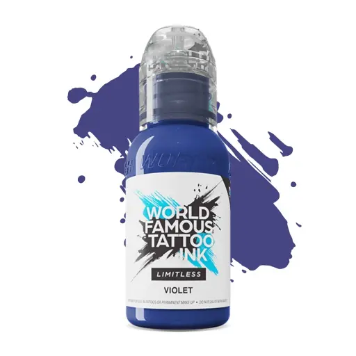 [ki_REACH_encre_world_famous_violet-LTV1] Encre Tattoo Violette - World Famous Ink Limitless Violet - Mélange pour le tatouage encre reach 30 ml