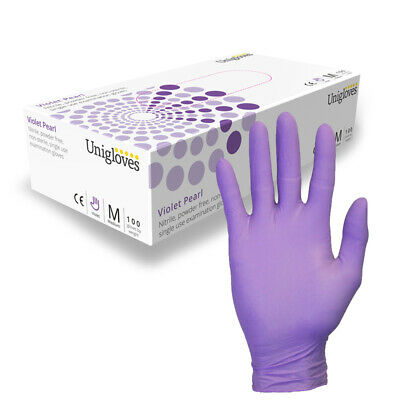 Unigloves Violet pearl - Boîte de gants nitrile non poudrés violets