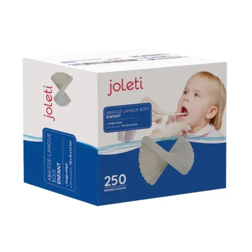 [cm_abaisse_langue_enfant-1505008221] Joleti Abaisse Langues Enfant - Boîte de 250 abaisse langues en bois*