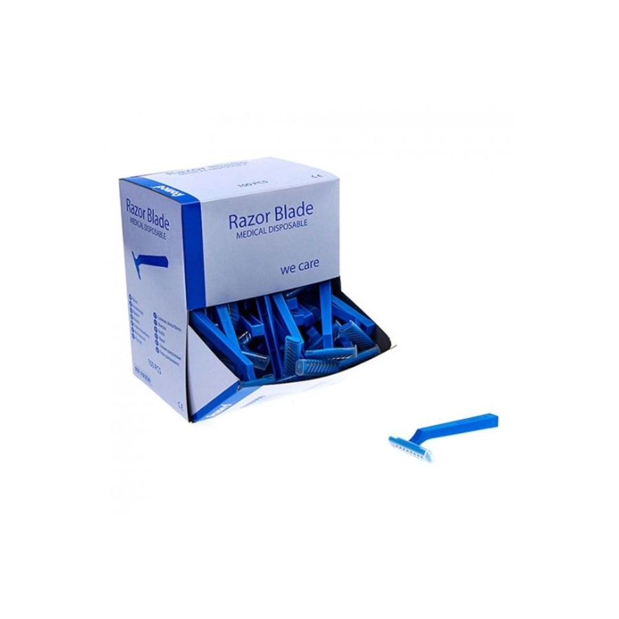 [tl_rasoir_bleu] Rasoir Tattoo - Razor Balde Romed - Boîte distributrice de 100 rasoirs à usage unique 1 lame bleu