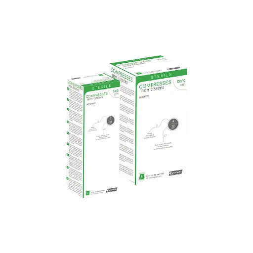 Compresse Euromedis Compresse Stérile - Boîte de 100 compresses stérile non tissé (3 tailles)*