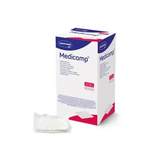 Compresse Sterile Piercing - Hartmann Medicomp Compresse Non Tisse - Boîte de compresse en sachet stérile pour le piercing