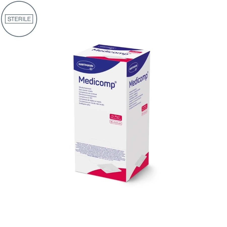 Compresse Sterile Piercing - Hartmann Medicomp Compresse Non Tisse - Boîte de compresse en sachet stérile pour le piercing