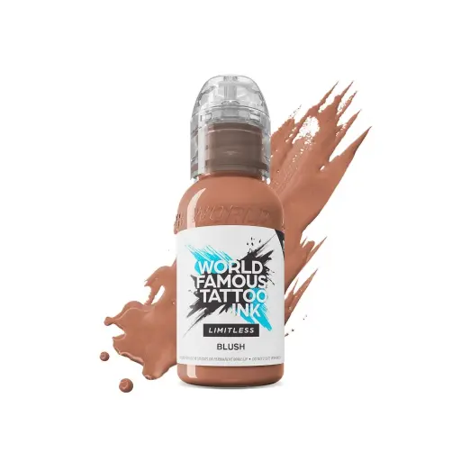 [ki_REACH_encre_world_famous_blush-LTPRB1-S] Encre Tatouage Marron - World Famous Tattoo Ink Limitless Blush - Mélange pour le tatouage reach 30 ml du set pink ribbon*