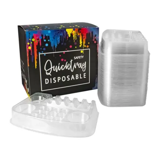 [p_quickly_plateau_encre_et_cartouche "i"] Accessoire Tattoo - Quicktray Disposable - Boîte de 50 plateaux pour encre et cartouche*