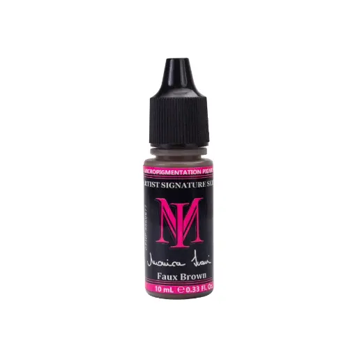 [ki_REACH_pigment_monica_ivani_faux_brown-aux Brown 10 ml - EU REACH In stock SKU] Pigment Sourcil Pmu - Monica Ivani Signature Faux Brown - Pigment pour maquillage permanent 10 ml
