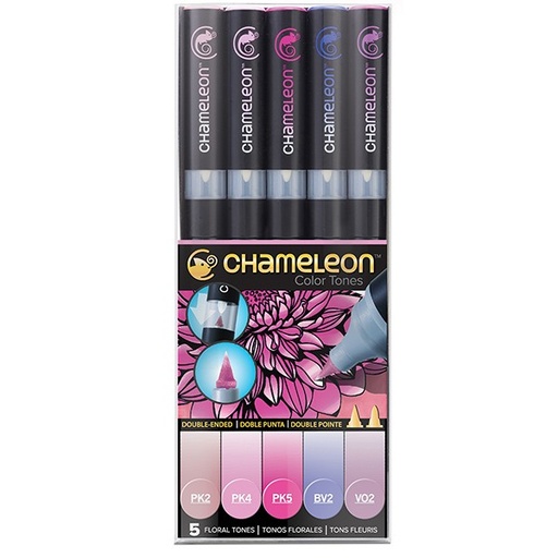 [PKM3] CHAMELEON PACK 5 MARQUEURS FLORAUX