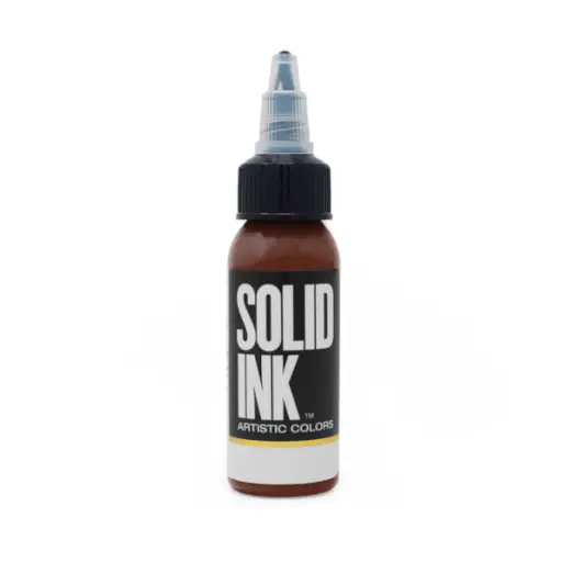 [b_NON_REACH_encre_solid_ink_brown-700104] Encre Entrainement Tattoo Marron - Solid Ink Brown - Encre artistique pour l'entrainement au tatouage NON REACH 30 ml