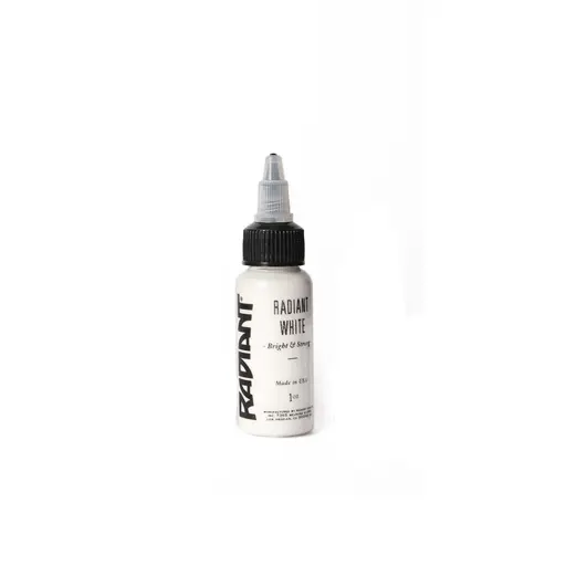 [in_encre_radiant_white] Encre Entrainement Tattoo Blanche - Radiant Ink White - Encre artistique pour entrainement au tatouage NON REACH 30 ml* 