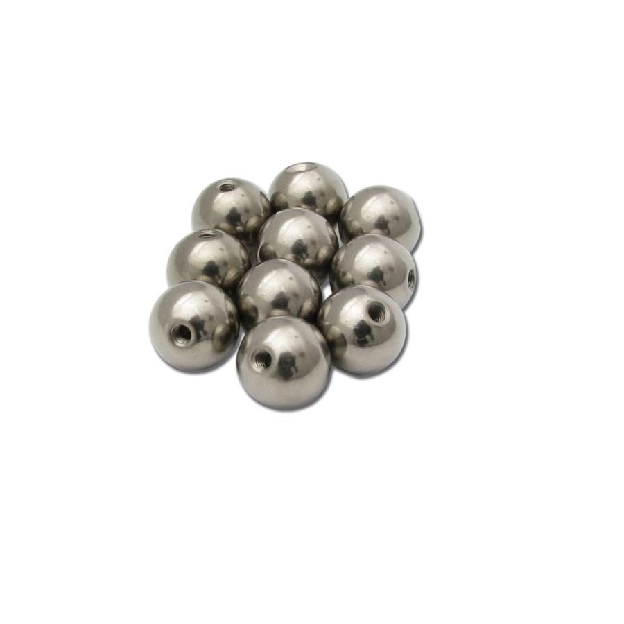 Piercing Bille Titane - Lot de 10 billes en titane avec pas de vis externe