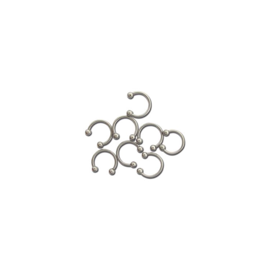 Piercing Fer à Cheval Titane - Lot de 50 fers a cheval en titane 1.2 mm avec bille 3 mm